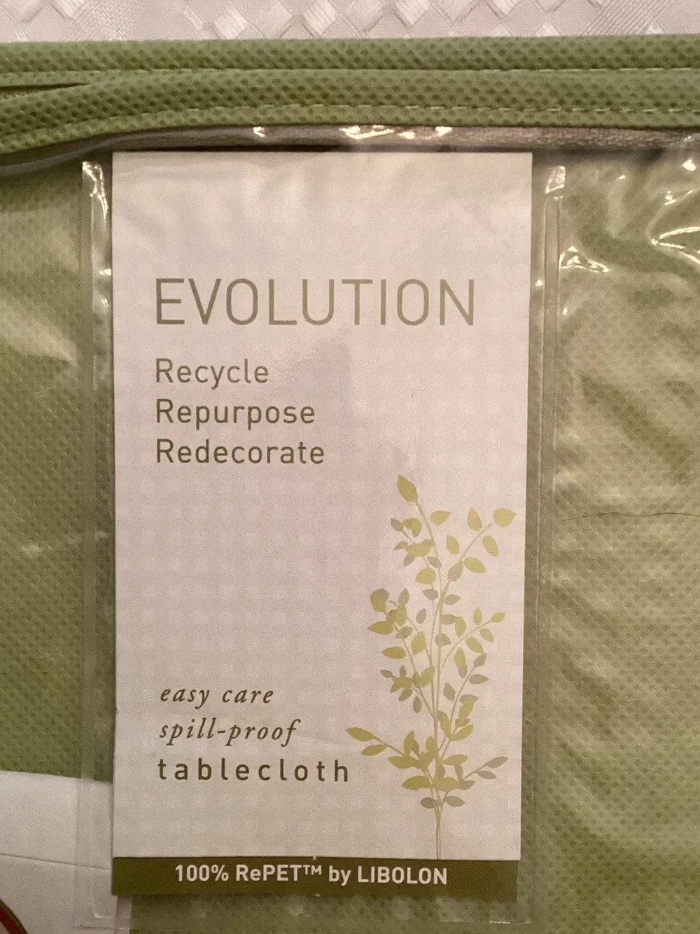 Evolution Spill-proof Cream Textured Tablecloth 60 x 140 oblong